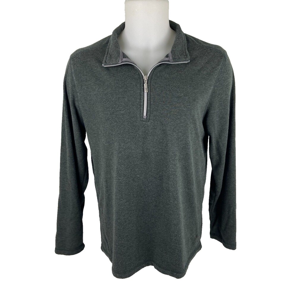 Tommy Bahama Men Medium 1/4 Zip Pullover Sweater Shirt Casual Travel
